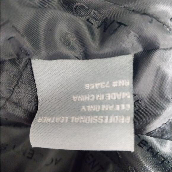 ACCENTS! RICH BLACK GENUINE LEATHER FAUX FUR TRIMMED HOOD PARKA COAT! SZ 1X - Picture 12 of 13